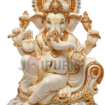 Marble Ganesha Statue | Premium Temple Grade Idol | Sacred Ganapati Moorti | Traditional Divine Art | Blessing Sculpture