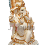 Marble Ganesha Statue | Premium Temple Grade Idol | Sacred Ganapati Moorti | Traditional Divine Art | Blessing Sculpture