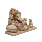 Marble Ganesha Statue | Pure Temple Grade Idol | Sacred Ganapati Moorti | Luck & Success Deity | Traditional Art