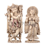 Dust Marble Radha Krishna Statue | Divine Couple Figurine | Wedding Gift Art | Anniversary Present | Sacred Love Sculpture