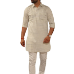 Khaki Grey Hunting Kurta Pajama Set Men - Premium Outdoor Style | Jaipurio