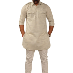 Khaki Grey Hunting Kurta Pajama Set Men - Premium Outdoor Style | Jaipurio