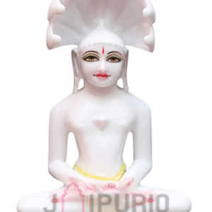 Handcrafted Jain Parshwanath Marble Statue: Premium Temple Grade Sculpture | Sacred White Marble | Divine Tirthankar Murti | Traditional Art