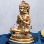 Antique Golden Hanuman Brass Idol | Traditional 19.6 × 8.9 × 12.7 cm Table Top Murti | Handcrafted Devotion Statue | Premium Decor | Jaipurio