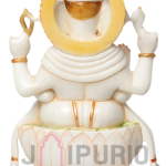 Pure White Marble Ganesha Statue: Handmade Divine Masterpiece | Luxury Temple Art | Authentic Craftsmanship | Sacred Stone Art