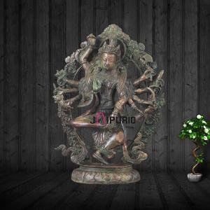 Vintage Nepalese Dancing Shiva Green Patina - Himalayan Art Treasure | Jaipurio