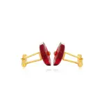 Red Hydro Quartz Cufflinks - Handcrafted Luxury | Jaipurio