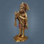 Handcrafted Brass Kamadhenu Cow with Calf 10" - Divine Prosperity Symbol | Jaipurio