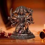 Brass Panchmukhi Hanuman Idol 4.5 Inch - Five-Face Divine Protection | Jaipurio