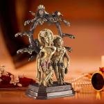 Pure Brass Radha Krishna Under Tree Idol 17 Inch Dual Tone | Jaipurio