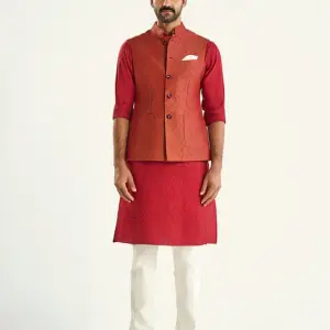 The Qila Waistcoat (S-XL) | Fortress-Inspired Formal Vest | Regal Rajput Collection by Jaipurio