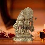Divine Radha Krishna Brass Idol 12.5 - Premium Temple Decor Art | Jaipurio