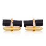 Black Onyx Bar Cufflink - Buy Stone Power | Jaipurio
