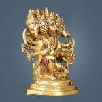 Powerful Brass Superfine Panchmukhi Hanuman Sculpture 11 Inch - Intricate Strength Invoking | Jaipurio