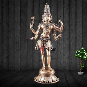 Pure Brass Pashupatinath Hoysala Inspired - Ancient Temple Art Masterpiece | Jaipurio