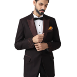 The Burnt Sienna Tuxedo Jacket - Sophisticated Style in Sizes S to XL | Jaipurio