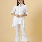 Alluring White Cotton Coord Set - Modern Fashion Outfit Online | Jaipurio