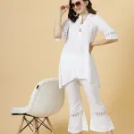 Alluring White Cotton Coord Set - Modern Fashion Outfit Online | Jaipurio