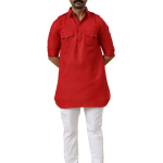 Red Hunting Style Kurta Pajama - Bold Traditional Menswear for Celebrations | Jaipurio