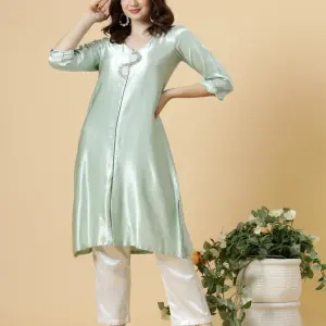 Elegant Pista Green Coord Set Modern Fashion - Premium Two Piece Outfit | Jaipurio