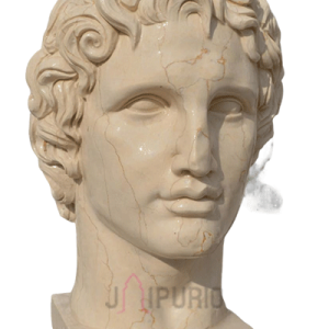 Alexander the Great Marble Bust: Royal Historical Masterpiece | 100% Pure Marble | Authentic Craftsmanship | Classical Sculpture