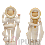 Marble Laxmi Narayan Statue: Divine Temple Grade Sculpture | Premium White Marble | Vishnu Laxmi Murti | Sacred Temple Altar Art
