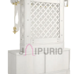 Puja Mandir with Storage: Compact 124.6cm Home Temple | Elegant Spiritual Decor
