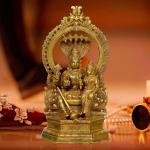 Brass Vishnu Lakshmi Sheshanaaga - Eternal Protection | Jaipurio