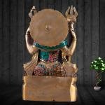 Brass Sitting Ardhanarishwara Stonework 10 Inch - Premium Divine Unity Idol | Jaipurio