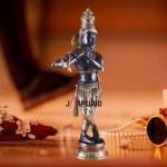 Pure Brass Lord Krishna Statue Black Gold Finish 23 Inch - Premium Temple Art | Jaipurio