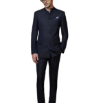 The Bespoke Navy Woollen Bandhgala Suit (S-XL) | Premium Traditional Menswear | Custom Indian Formal Wear by Jaipurio