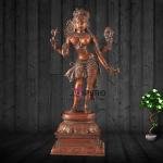 Pure Brass Ardhanarishwara Vintage Brown - Ancient Divine Unity Sculpture | Jaipurio