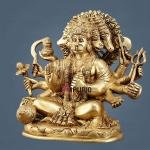 Pure Brass Superfine Panchmukhi Hanuman Statue 8" Divine Protection | Jaipurio
