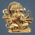 Pure Brass Superfine Panchmukhi Hanuman Statue 8" Divine Protection | Jaipurio