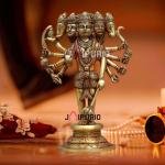 Brass Panchmukhi Hanuman Idol 17" - Five Face Ultimate Protection | Jaipurio