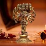 Brass Panchmukhi Hanuman Idol 17" - Five Face Ultimate Protection | Jaipurio