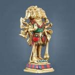 Pure Brass Standing Panchmukhi Hanuman Idol 7 Inch - Divine Power | Jaipurio