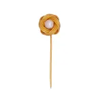 Enamel Tulip Lapel Pin Sterling Silver Gold - Buy Artisan Luxury | Jaipurio
