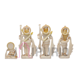 Ram Darbar Statue in Marble: Divine Family Masterpiece | Luxury Temple Art | Authentic Indian Craftsmanship | Sacred Stone Art