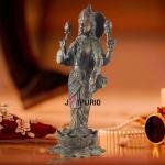 Brass Standing Lakshmi Idol Vintage Patina - Buy Antique Wealth Goddess | Jaipurio