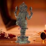 Brass Standing Lakshmi Idol Vintage Patina - Buy Antique Wealth Goddess | Jaipurio