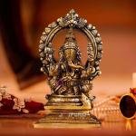 Brass Ganesha Laxmi Pair 7 Inch - Compact Prosperity Set for Homes | Jaipurio