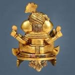 Brass Pagdi Ganesh Statue 7 Inch - Buy Royal Turban Ganesha Online | Jaipurio