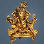 Brass Pagdi Ganesh Statue 7 Inch - Buy Royal Turban Ganesha Online | Jaipurio