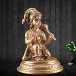 Brass Small Sanjeevani Mountain Hanuman Idol 4.5" - Symbol Strength Devotion | Jaipurio