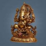 Large Brass Ganesha Idol 16 Inch - Buy Monument-Grade Temple Murti | Jaipurio