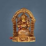 Brass Frame Ganesha Idol 8 Inch - Divine Prosperity Murti for Home | Jaipurio