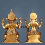 Brass Laxmi Ganesh Murti 12 Inch - Divine Prosperity Pair for Wealth | Jaipurio
