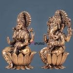 Brass Ganesha Lakshmi Set - Festival Prosperity Pair | Jaipurio