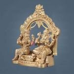 Pure Brass Ganesha Lakshmi Combined Statue Temple Decor Premium | Jaipurio